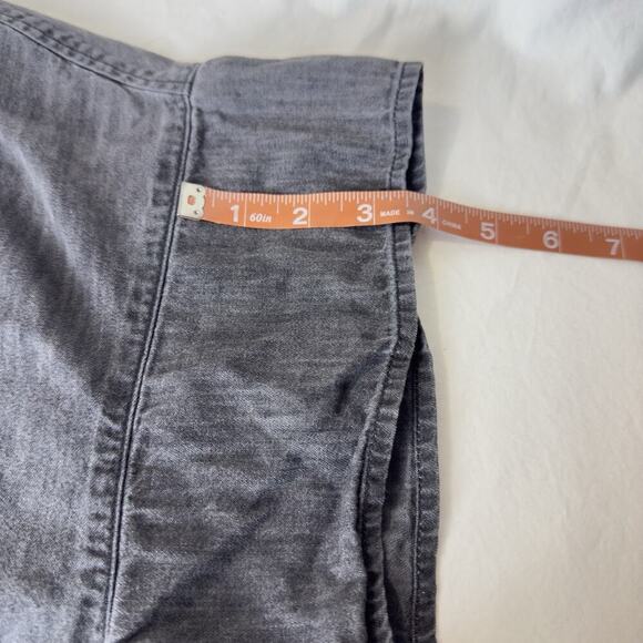 Madewell Shirt Women's Size XXL Black Lunar Wash Denim Button Up Classic - Picture 7 of 11